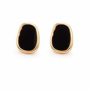 Fashion Jewelry Gold and Black Earrings